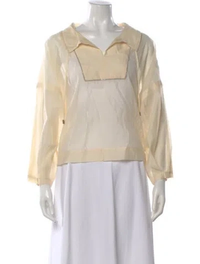 Pre-owned Peserico Long Sleeve Top In Neutral