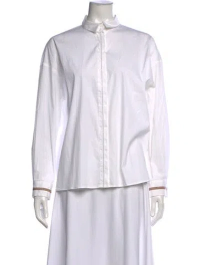 Pre-owned Peserico Long Sleeve Top In White