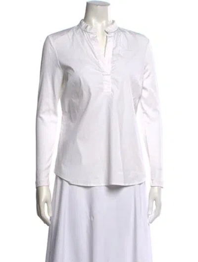 Pre-owned Peserico Long Sleeve Top In White