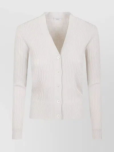 PESERICO LONG SLEEVE V NECK KNIT SWEATER