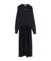 Peserico Panelled Midi Dress In Black