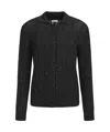 Peserico Cable Knit Cardigan In Black