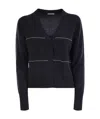 Peserico Women Tricot Cardigan With Light Spots In Black