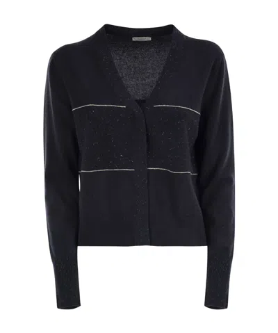 PESERICO LONG-SLEEVED KNITTED CARDIGAN