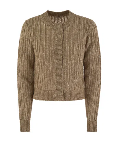 PESERICO LONG-SLEEVED KNITTED CARDIGAN