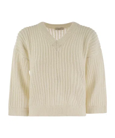 PESERICO LONG-SLEEVED KNITTED SWEATER
