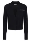 Peserico Long Sleeve V-neck Knit Sweater In Black