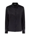Peserico Silk Crepe Shirt In Black