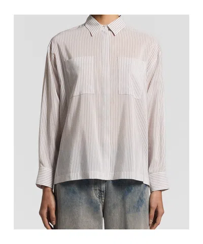 Peserico Long-sleeved Shirt In Neutral