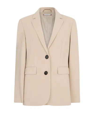 Peserico Long-sleeved Suit Jacket In Neutral