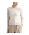 Peserico Long-sleeved Sweater In Nude