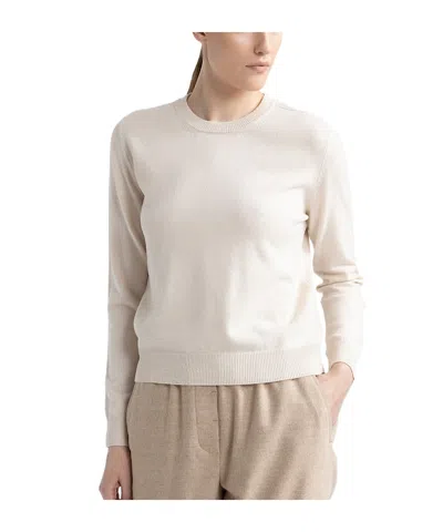 Peserico Long-sleeved Sweater In Nude