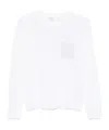 Peserico White Linen Cotton Blended Knit Sweater In White
