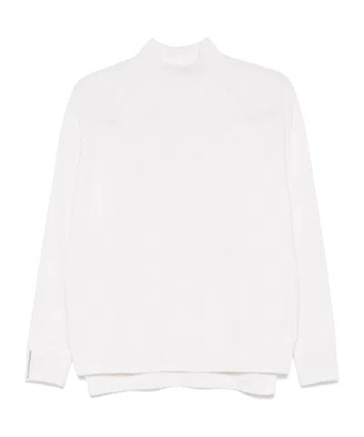 Peserico Long-sleeved Sweater In White