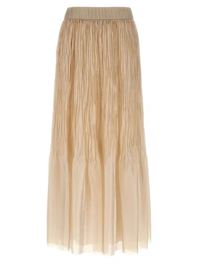 PESERICO LONG TIE-DYE PLEATED SKIRT