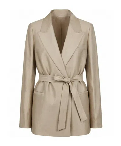 Peserico Long-sleeve Blazer In Brown