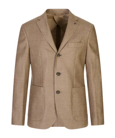 Peserico Long-sleeve Blazer In Brown