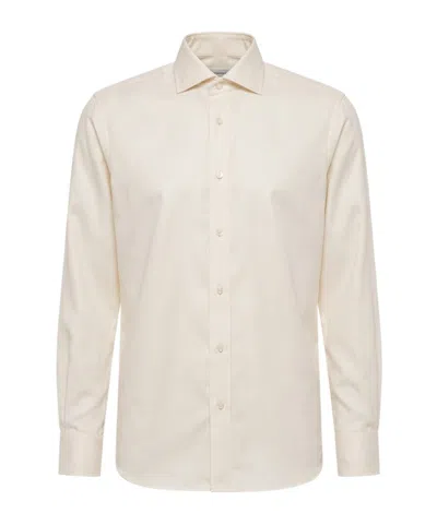 Peserico Long-sleeve Button-up Shirt In Neutral