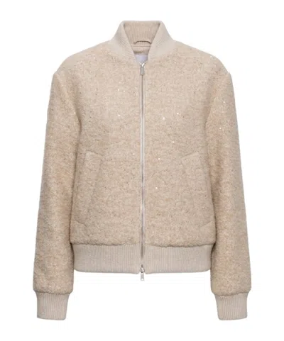 Peserico Long-sleeve Casual Jacket In Neutral