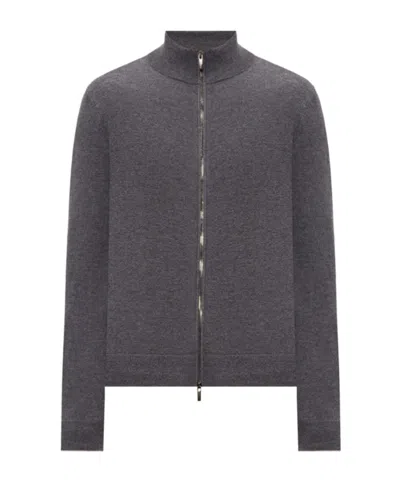 Peserico Long-sleeve Knit Top In Gray