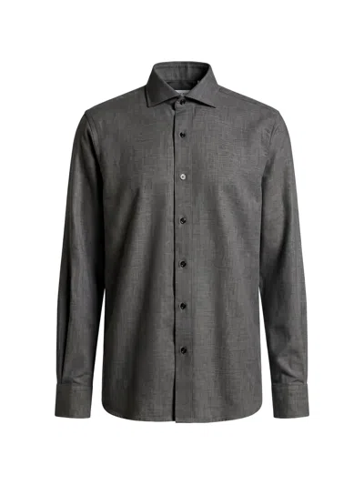 Peserico Long-sleeve Shirt In Gray