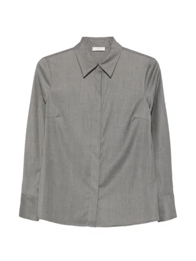 Peserico Long-sleeve Shirt In Gray