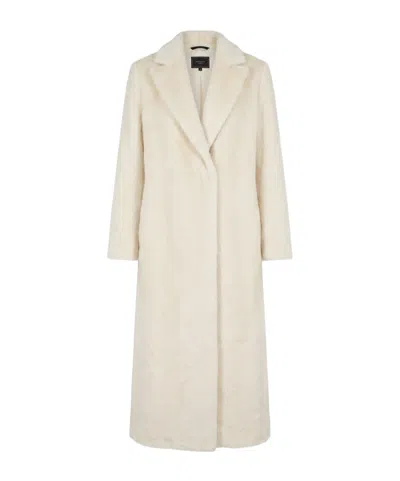 Peserico Long-sleeved Coat In Neutral