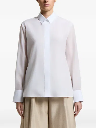 Peserico Long-sleeved Shirt In White