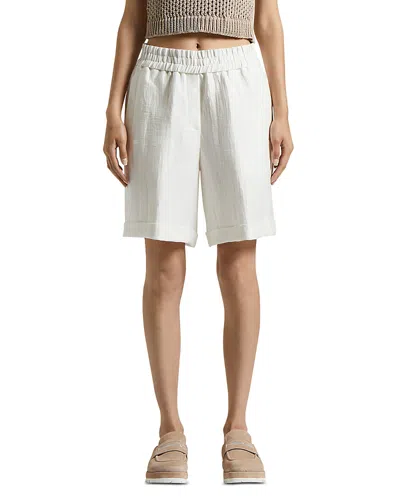 Peserico Loose Fit Shorts In Cloud White