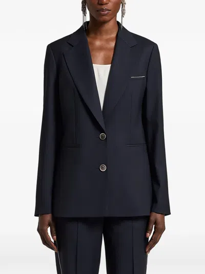 Peserico Loro Piana Merino Wool Blazer In Blue