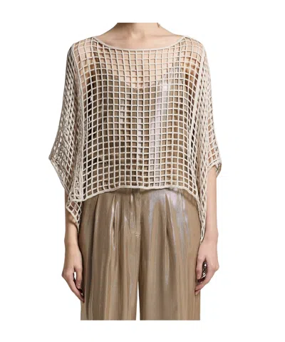 Peserico Lurex Cotton Cornely Cape In Gray