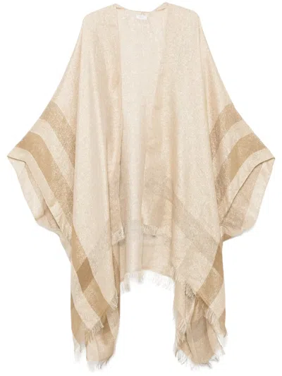 Peserico Lurex-detail Cape In Yellow