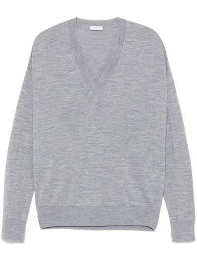 Peserico Lurex-detail Sweater In Grey