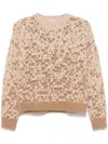 Peserico Lurex-detail Sweater In Neutrals