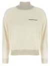 Peserico Lurex Details Turtleneck Sweater Sweaters And Cardigans White In Neutral