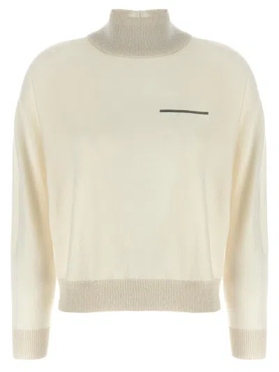 PESERICO PESERICO LUREX DETAILS TURTLENECK SWEATER