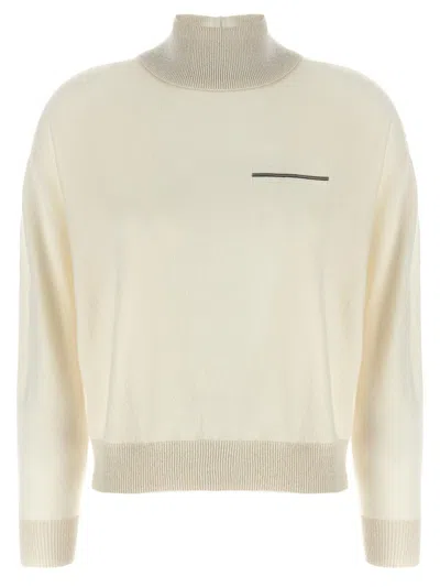 PESERICO PESERICO LUREX DETAILS TURTLENECK SWEATER