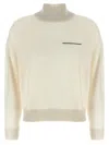 Peserico Lurex Details Turtleneck Sweater Sweaters And Cardigans White In Neutral