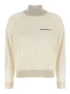 Peserico Ribbed Turtleneck Sweater Lurex Accents