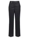 Peserico Flannel Lurex Trousers Back Pockets In Black
