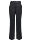 Peserico Flannel Lurex Trousers Back Pockets In Black