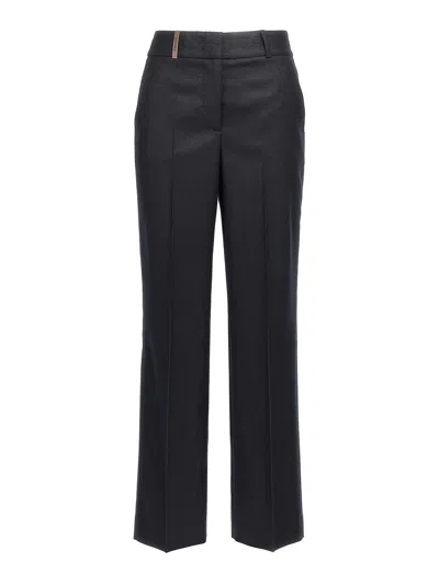 PESERICO LUREX FLANNEL PANTS