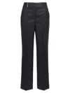 Peserico Flannel Lurex Trousers Back Pockets In Black