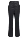 Peserico Flannel Lurex Trousers Back Pockets In Black