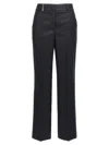 Peserico Flannel Lurex Trousers Back Pockets In Black