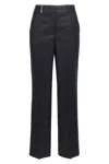 Peserico Flannel Lurex Trousers Back Pockets In Blue