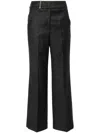 Peserico Flannel Lurex Trousers Back Pockets In Grey