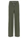 Peserico Shimmering Sweatpants Drawstring Waistband In Green