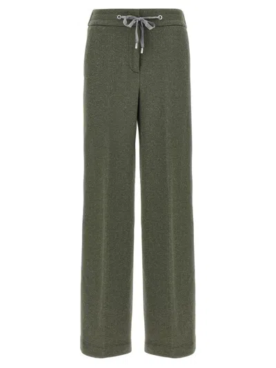PESERICO LUREX-INFUSED FLEECE COTTON JOGGERS