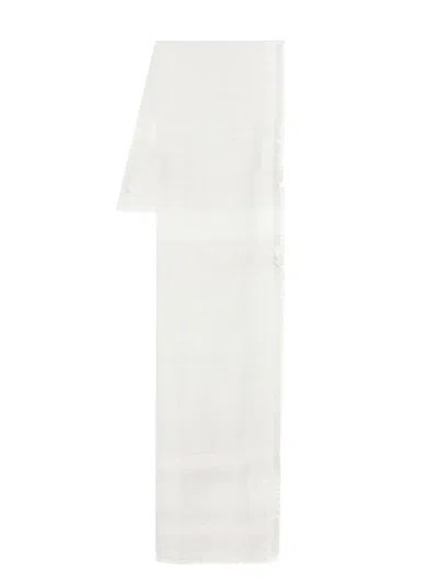 Peserico Lurex Jacquard Scarf In Neutrals
